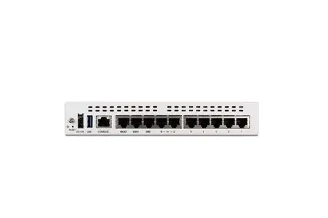 FG-61F	10 x GE RJ45 ports (including 2 x WAN Ports, 1 x DMZ Port, 7 x Internal Ports), 128GB SSD onboard storage.