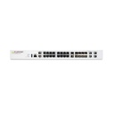 FG-101F 22 x GE RJ45 ports (including 2 x WAN ports, 1 x DMZ port, 1 x Mgmt port, 2 x HA ports, 16 x switch ports with 4 SFP port shared media), 4 SFP ports, 2x 10G SFP+ FortiLinks, 480GB onboard storage, dual power supplies redundancy.
