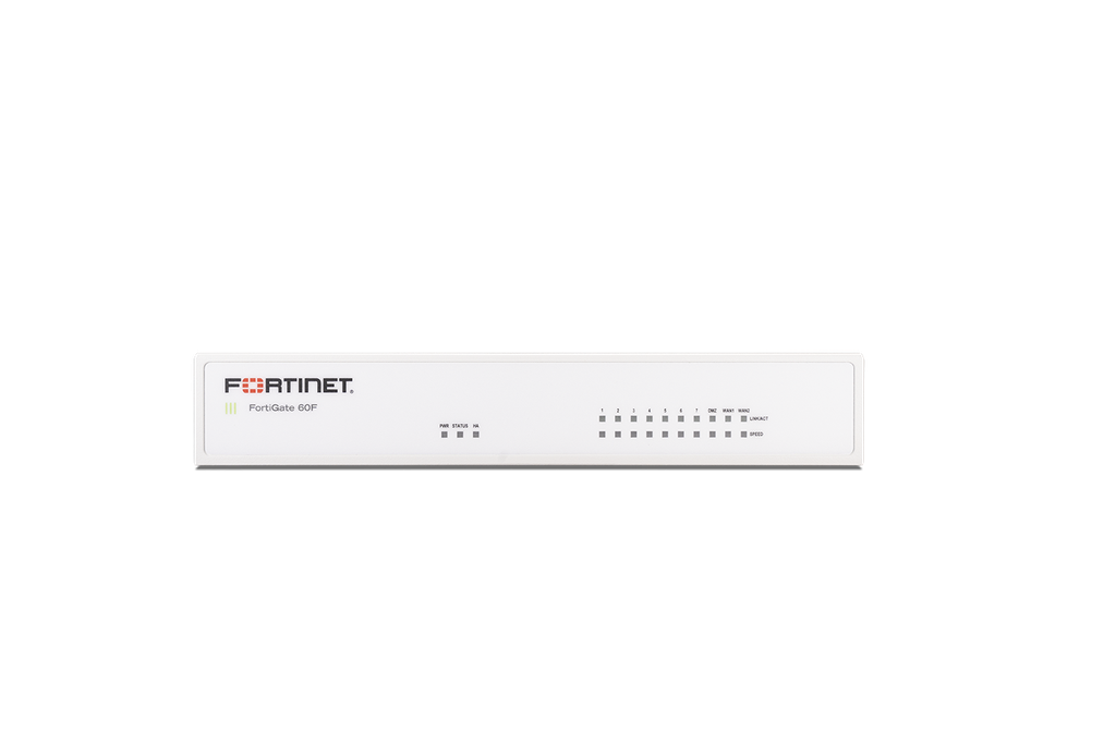 FG-60F 10 x GE RJ45 ports (including 7 x Internal Ports, 2 x WAN Ports, 1 x DMZ Port).

