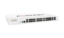 FG-100F. 22 x GE RJ45 ports (including 2 x WAN ports, 1 x DMZ port, 1 x Mgmt port, 2 x HA ports, 16 x switch ports with 4 SFP port shared media), 4 SFP ports, 2x 10G SFP+ FortiLinks, dual power supplies redundancy.